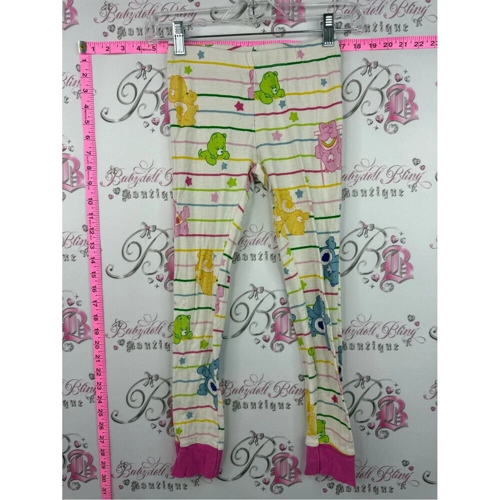 Care Bears Cream Striped Pajama Set with Pink Trim